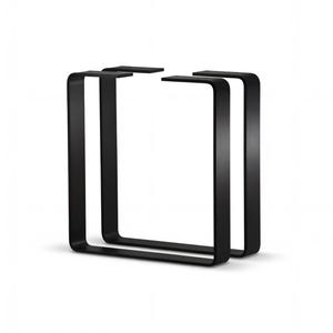 Può includere: Gambe per tavolo in metallo nero dal design moderno e minimalista. Le gambe sono di forma quadrata con angoli arrotondati, creando un aspetto elegante e contemporaneo. Ideali per progetti di mobili fai-da-te.