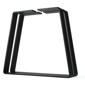 Patas de mesa de acero trapezoidal, patas de banco, mesa de centro DIY, estilo industrial, juego de 2 imagen 4