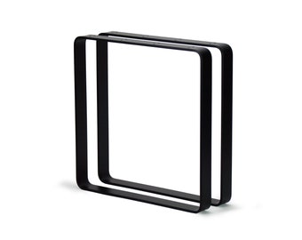 2 x Metal Closed Loop Legs, 4cm Steel, for Coffee Table or Bench, Loft Style