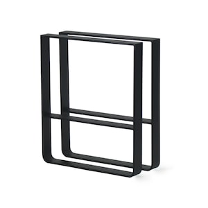 Stalen poten voor een tafel met plank, poten voor een bank met plank, set van 2