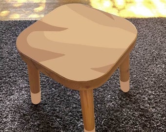 IKEA Flisat stool decal | Safari | ikea flisat hack, ikea flisat makeover, chair sticker