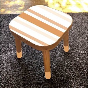 IKEA Flisat stool decal | Boho Stripes | ikea flisat hack, ikea flisat makeover, chair sticker