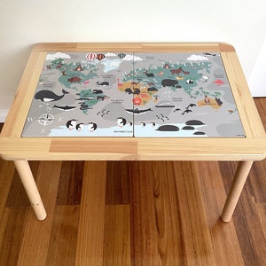 IKEA Flisat Aufkleber | Weltkarte | ikea flisat hack, ikea flisat makeover, Tischaufkleber