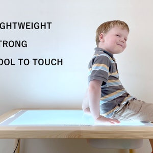 Light Pad inzetstuk voor IKEA Flisat tafel. Sensorische lichttafel, stand-alone lichtpad. afbeelding 9