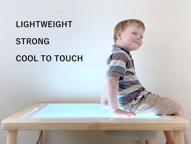 Light Pad inzetstuk voor IKEA Flisat tafel. Sensorische lichttafel, stand-alone lichtpad. afbeelding 9
