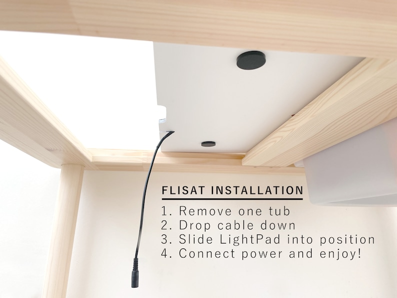 Light Pad inzetstuk voor IKEA Flisat tafel. Sensorische lichttafel, stand-alone lichtpad. afbeelding 8