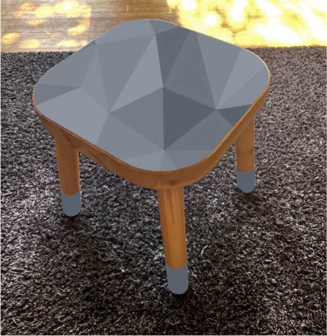 IKEA Flisat Stool Decal Geo Triangles Ikea Flisat Hack, Ikea Flisat