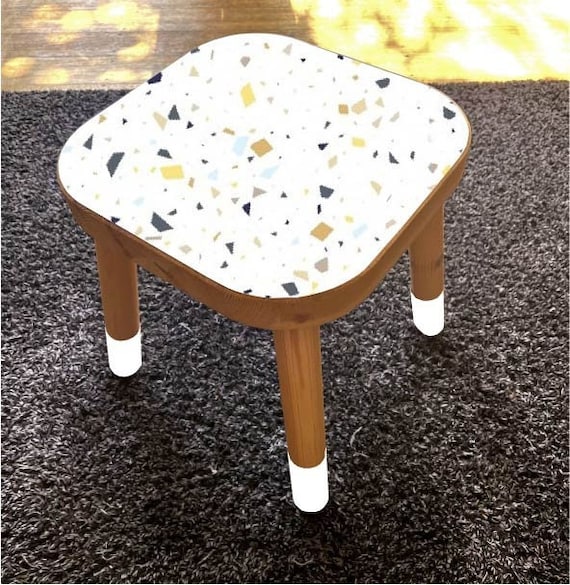 IKEA Flisat Stool Decal Terrazzo Ikea Flisat Hack Ikea Etsy Australia