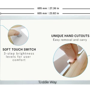 Light Pad inzetstuk voor IKEA Flisat tafel. Sensorische lichttafel, stand-alone lichtpad. afbeelding 4