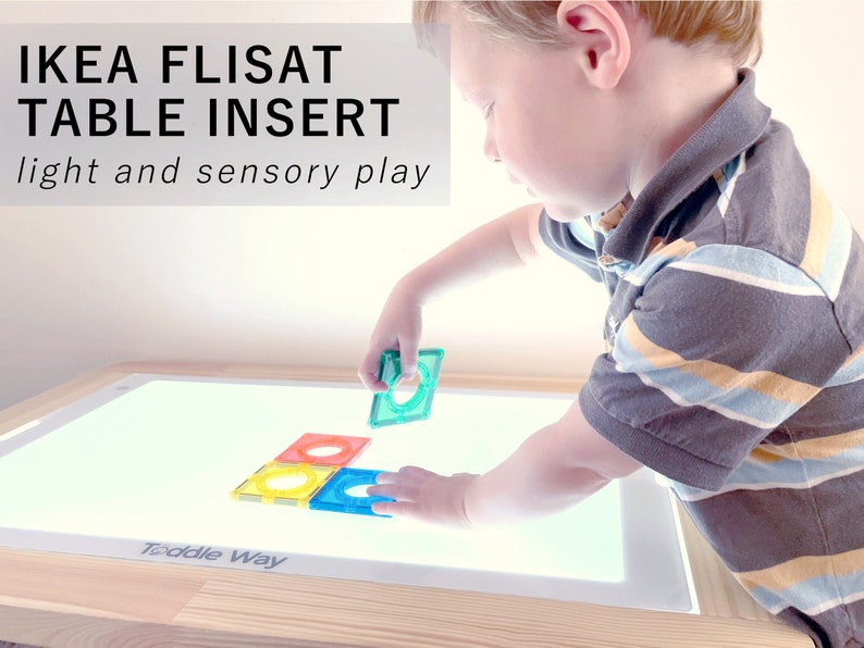 Light Pad inzetstuk voor IKEA Flisat tafel. Sensorische lichttafel, stand-alone lichtpad. afbeelding 1