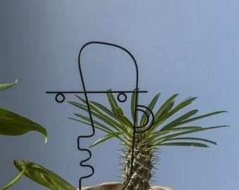 Face Plant Stick | Plant Trellis | Plant Support Stick | Plant Stake | Houseplant Accessory | Decorative Plant Marker | Plant Accessories