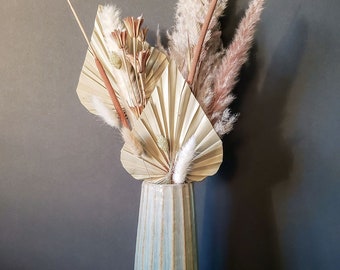 Dried Flower Bouquet w/ Pampas Grass, Bunny Tails, Dried Palm Fronds & Cattails | Boho Floral Arrangement | Customizable | Natural Bouquet