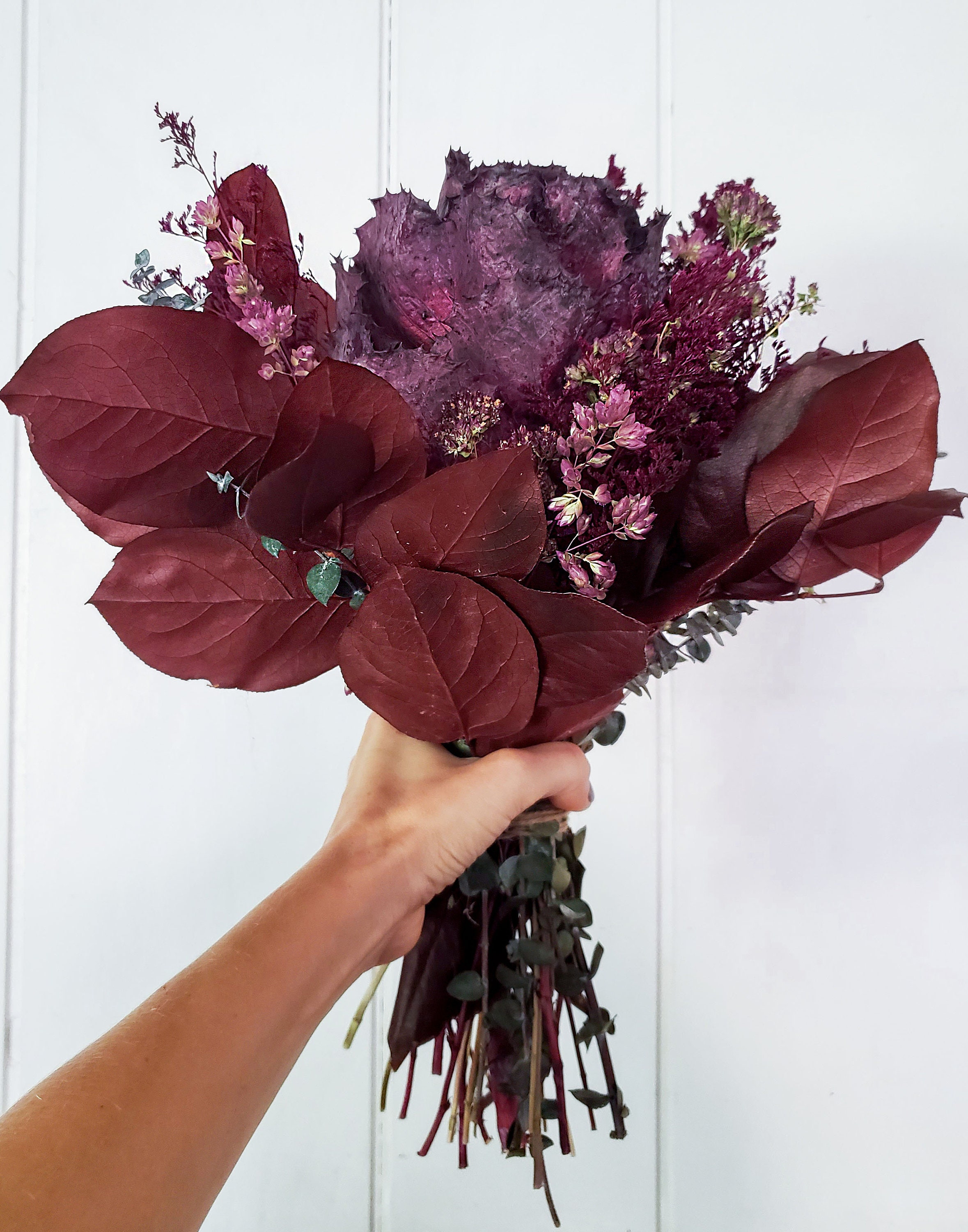 Dried Flower Halloween Wedding Bouquet Goth Wedding Bouquet Etsy