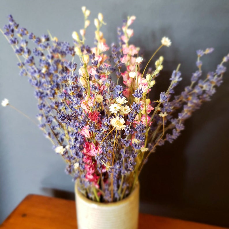 Lavender Bouquet Wedding Dried Mixed Bouquet w French Etsy