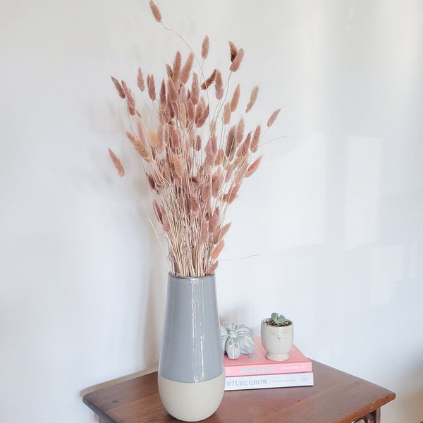 Blush Dried Bunny Tails | Boho Decor | Dried Flowers | Rabbit Tails | Wedding Decoration | Tall Vase Filler | Natural Pink Lagurus | Florals