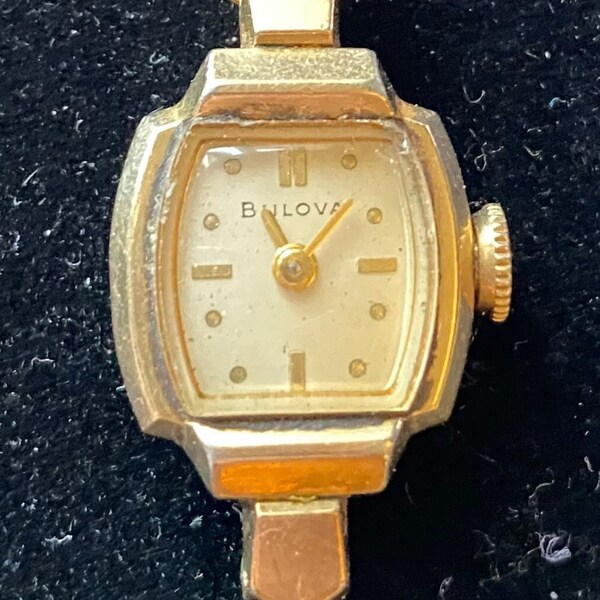 10k Rolled Gold Plate Bulova Watch Etsy