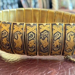Antique bracelet. Gold plated, Elaborate, Elegant Siam design.