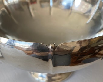 Sterling Silver / Hamilton Silver Co. / Lily Of The Valley Footed Bowl / Handmade