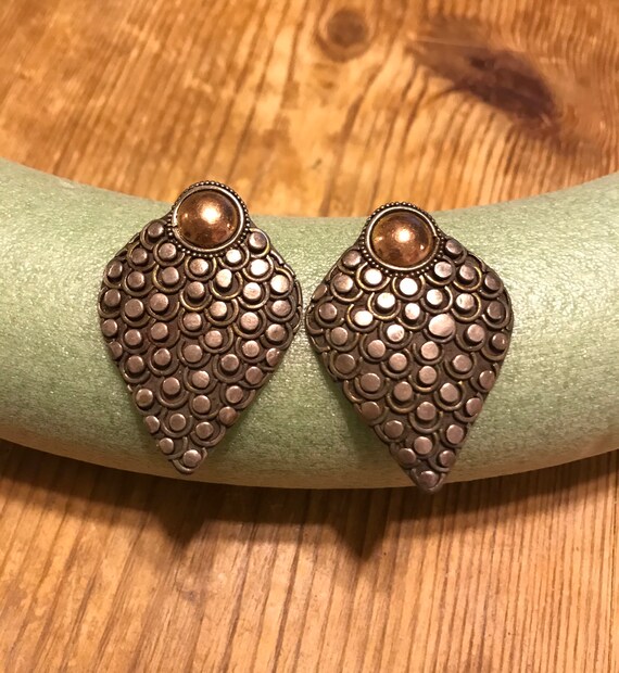 Sterling Silver peacock feather earrings *GORGEOUS