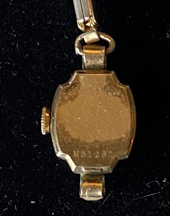 Bulova Antique Watch / 10k Rolled Gold Plate / Se… - image 8