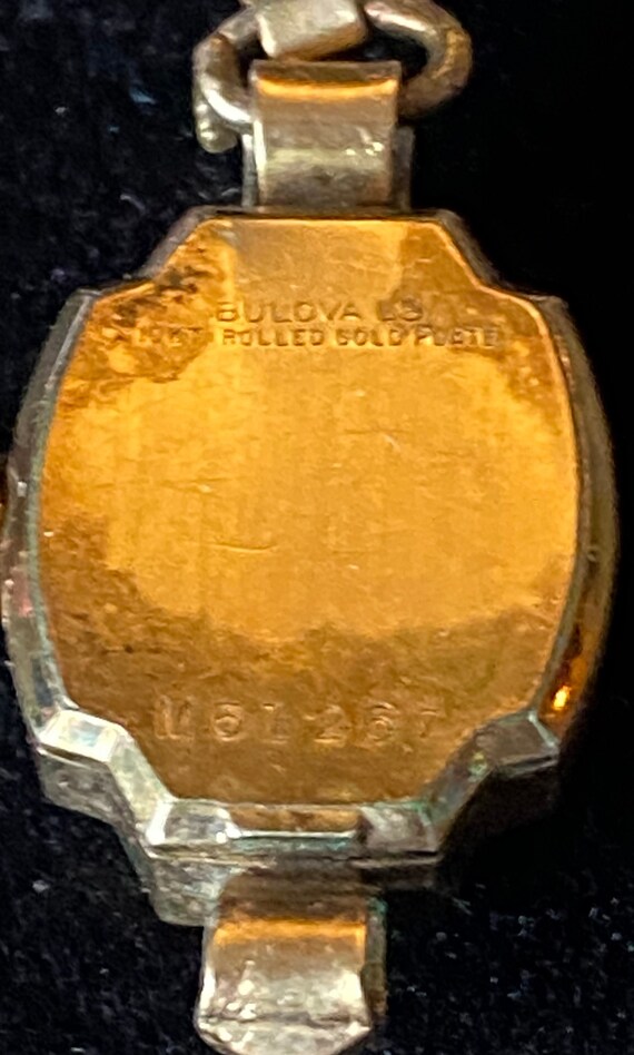 Bulova Antique Watch / 10k Rolled Gold Plate / Se… - image 9