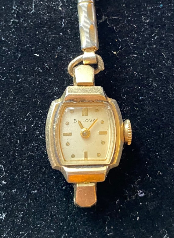 Bulova Antique Watch / 10k Rolled Gold Plate / Se… - image 1