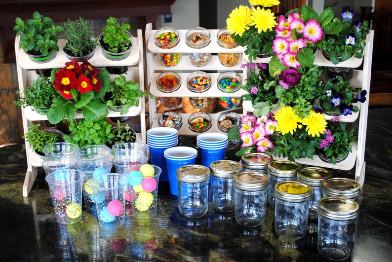 Mason Canning Jar Rack Pint Jar Holder Wall or Table Top Etsy