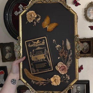 Antyczna wiktoriańska karta żałobna na pamiątkę Anny Butterfly Oddity