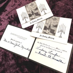Tarjetas de condolencias de luto por funerales antiguos