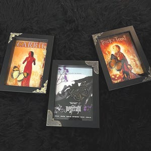 Horror Movie Butterfly Shadowbox (Carrie, Nosferatu, Cukierek albo psikus) Oddity