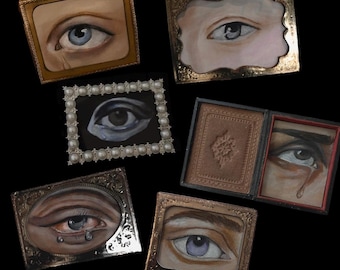Lover’s eye painting Victorian Georgian Oddity