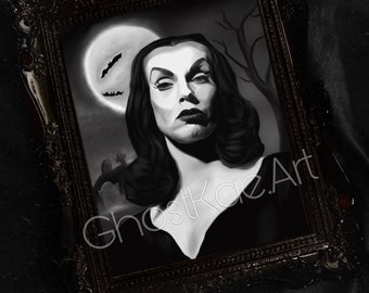 Vampira / Maila Nurmi Glamour Ghoul Gothic Art