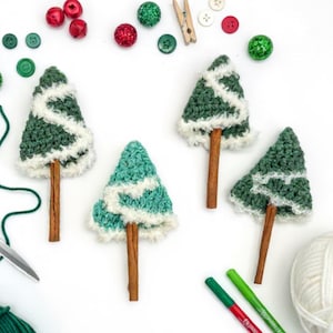 Gehäkelte Weihnachtsbaum Faltanleitung - PDF - Anleitung zum häkeln von Weihnachtsdekorationen