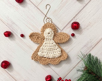 ANGEL Christmas Sugar Cookie Ornament - Crochet Pattern, gift, present, decor, handmade