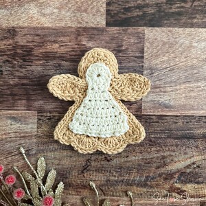 ANGEL Christmas Sugar Cookie Ornament Crochet Pattern, gift, present, decor, handmade image 4