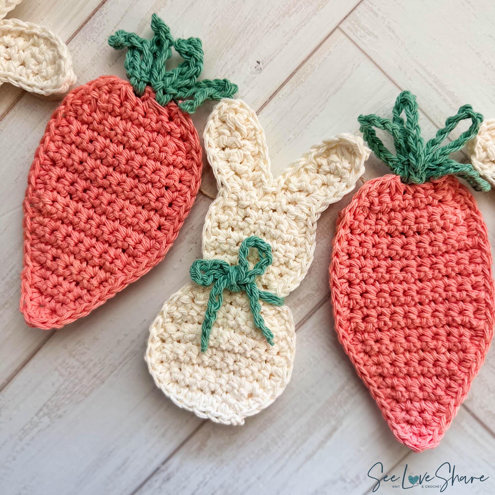 Crochet Easter Bunny & Carrot Garland Pattern | Beginner Friendly ...