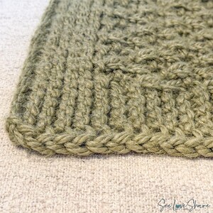 Chunky Knit Throw Blanket Pattern | Seersucker Quilted Look | Easy Beginner Knit Throw | Super Bulky Knit & Purl | Cozy Home Decor image 14