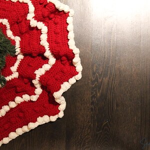 Patrón de falda para árbol de Navidad a crochet / PDF de falda para árbol de Navidad a crochet / Tallas para árboles pequeños y mini / Patrón de decoración navideña para principiantes imagen 11