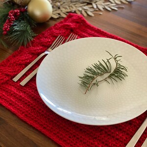 Holiday Crochet Place setting PATTERN | Crochet Christmas Decor | Beginner Guide | Home Decor, Handmade Holiday image 5