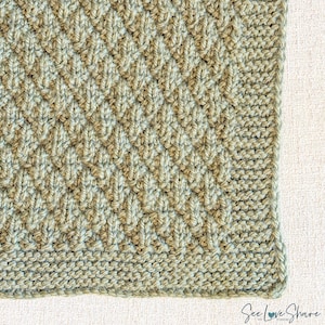 Chunky Knit Throw Blanket Pattern | Seersucker Quilted Look | Easy Beginner Knit Throw | Super Bulky Knit & Purl | Cozy Home Decor image 1