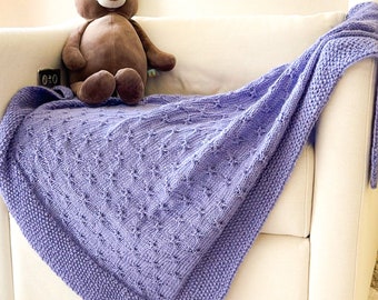 Knit Baby Blanket Pattern | Butterfly Knit Blanket | Baby Blanket Pattern | Baby Shower Gift PDF