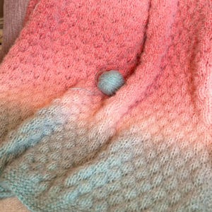 Easy Bubble Stitch Knit Baby Blanket PATTERN - Beginner Friendly, Quick, Cozy Gift, Baby Shower, Chunky Throw, Textured