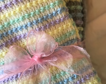 Pastel Striped Baby Blanket