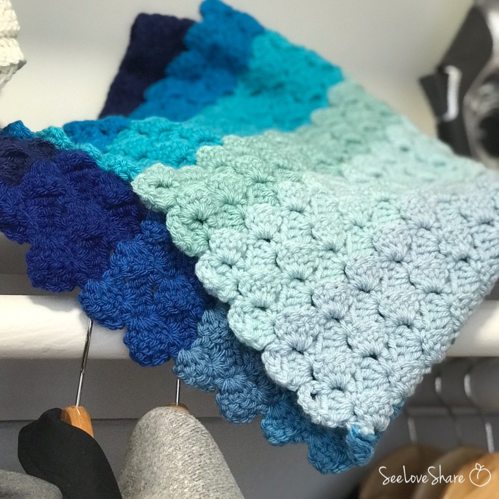 Easy Peasy Crochet Baby Blanket Etsy