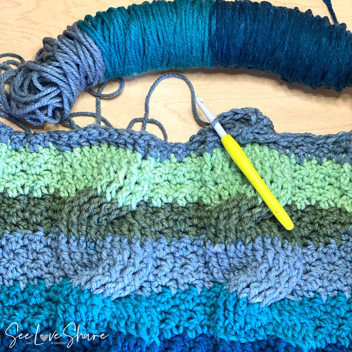 Molly's Cable Stitch Baby Blanket CROCHET PATTERN Etsy