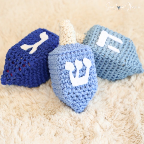 Crochet Dreidel Dreidel Dreidel - PATTERN