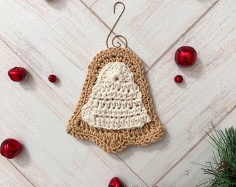 BELL Christmas Sugar Cookie Ornament - Crochet Pattern, gift, present, decor, handmade