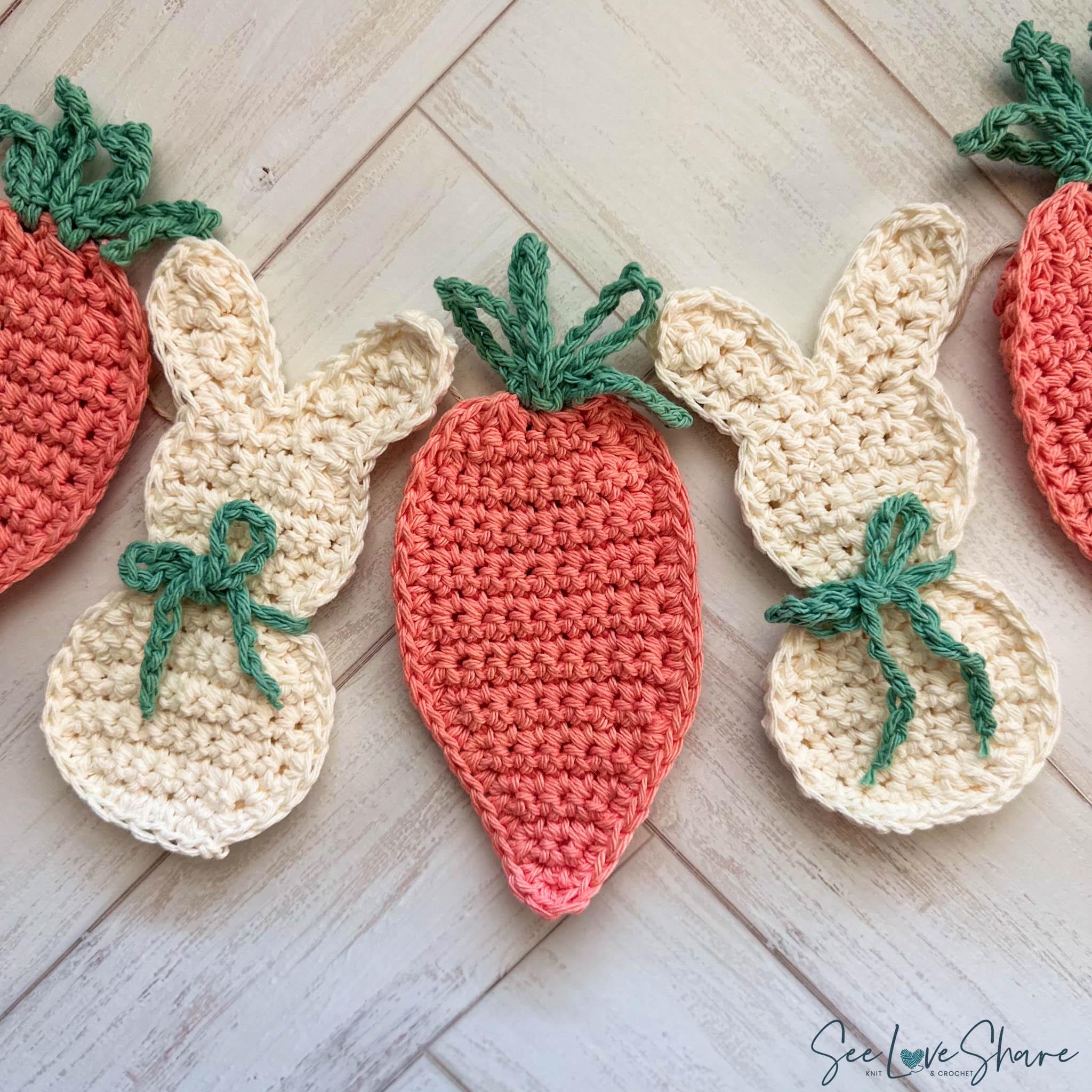 Crochet Easter Bunny & Carrot Garland Pattern | Beginner Friendly ...