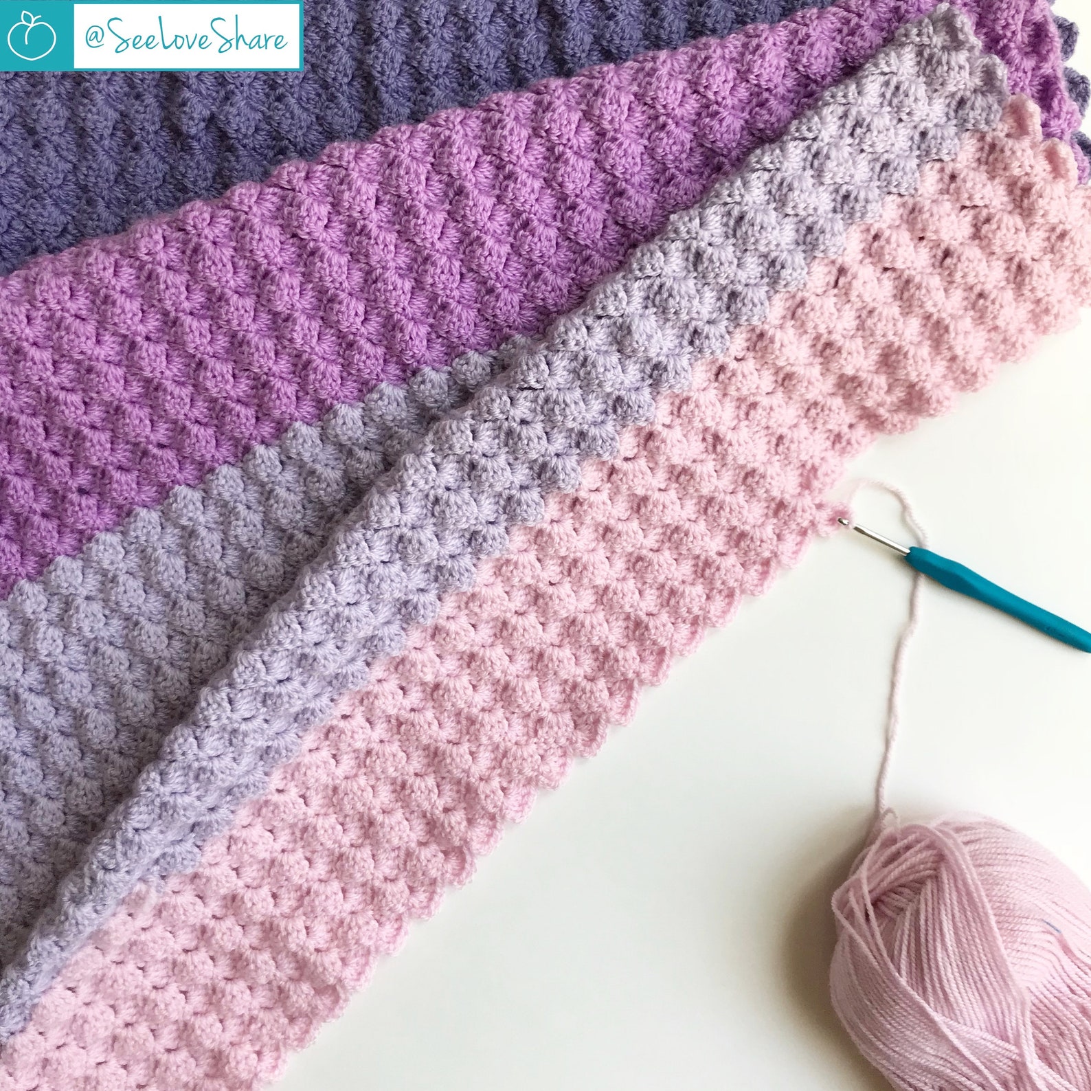 Easy Peasy Crochet Baby Blanket Etsy