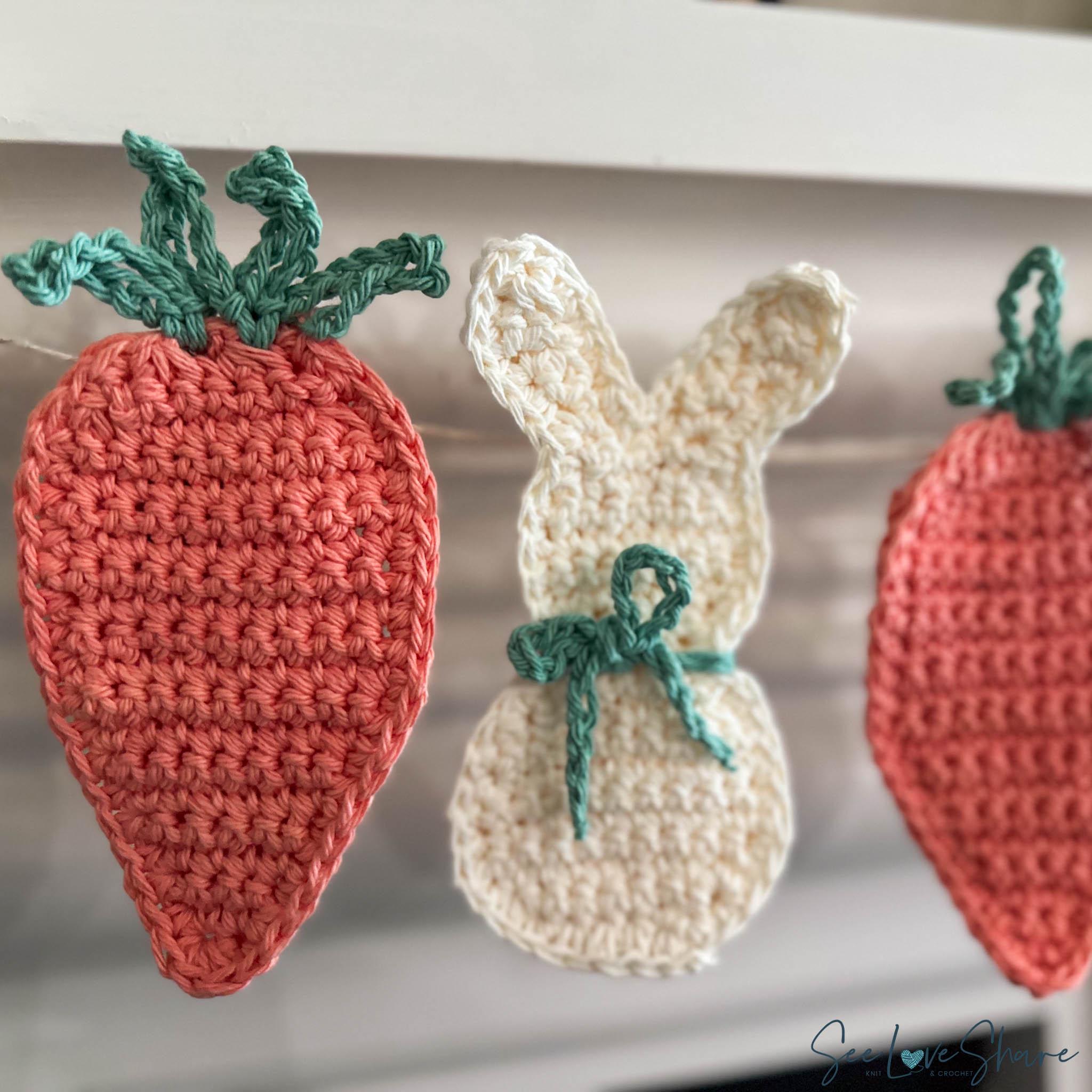 Crochet Easter Bunny & Carrot Garland Pattern | Beginner Friendly ...